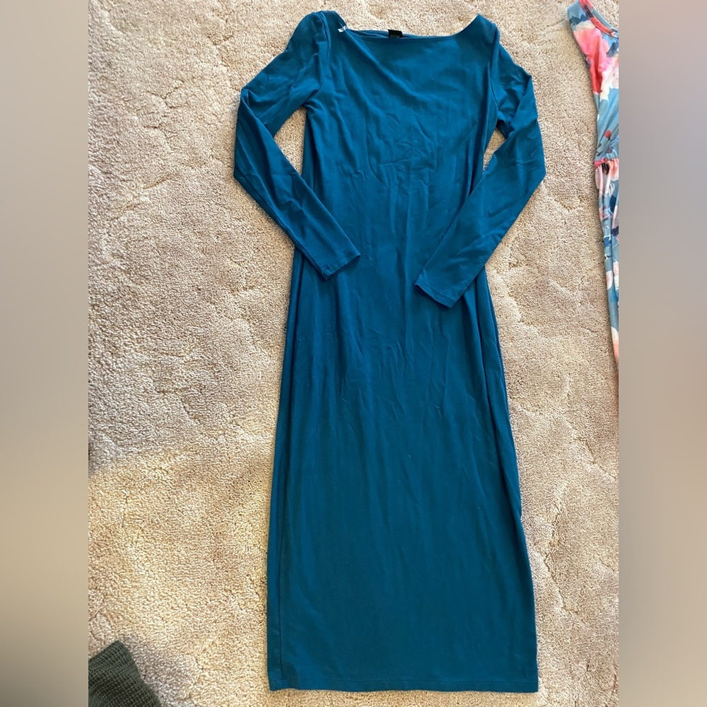 Wild Fable Teal Long Sleeve Dress
